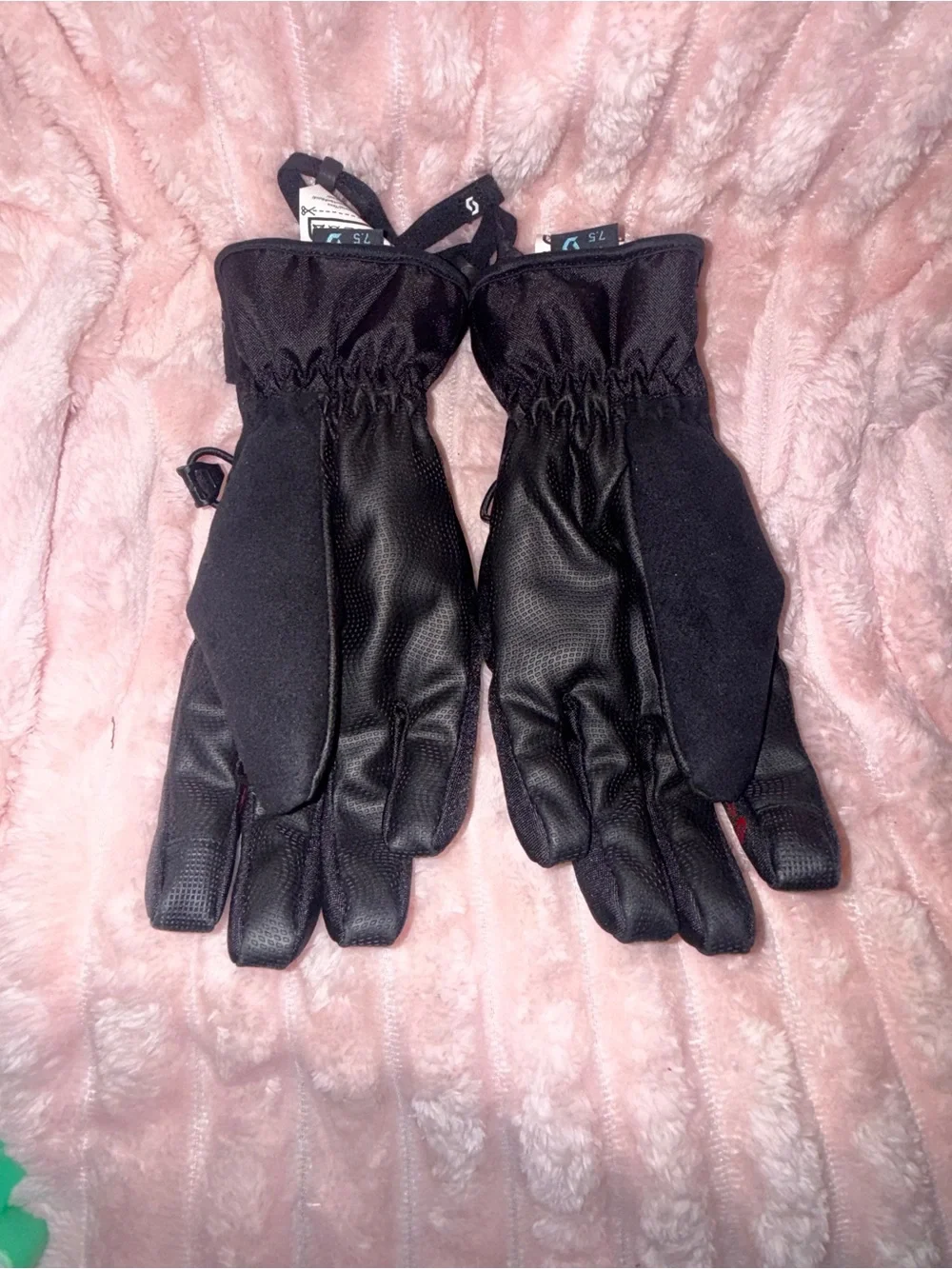 Scott Black Ski Gloves with Logo